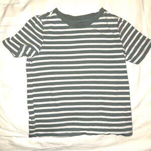 Old Navy Seafoam Green and White Striped Toddler T-Shirt
